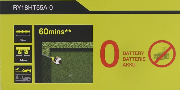 Ryobi RY18HT55A-0 Pensasleikkuri - 18V
