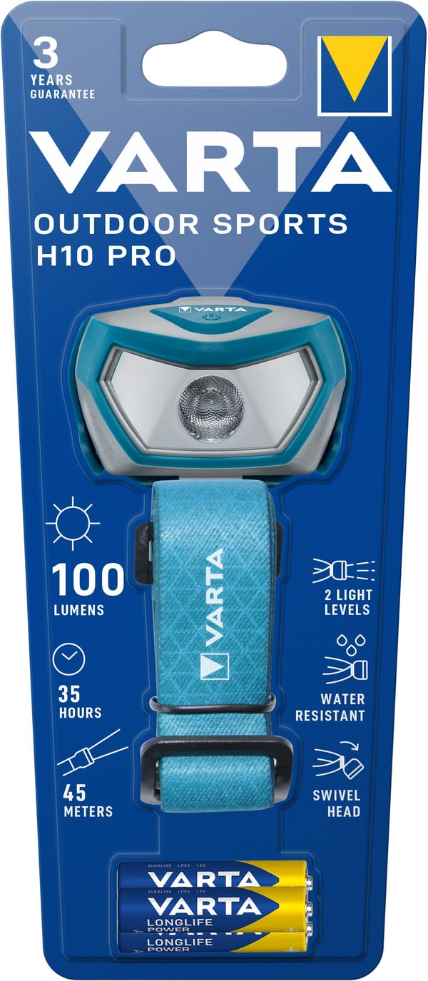 Varta Outdoor Sports H10 PRO - Hodelykt - LED - 2-modus