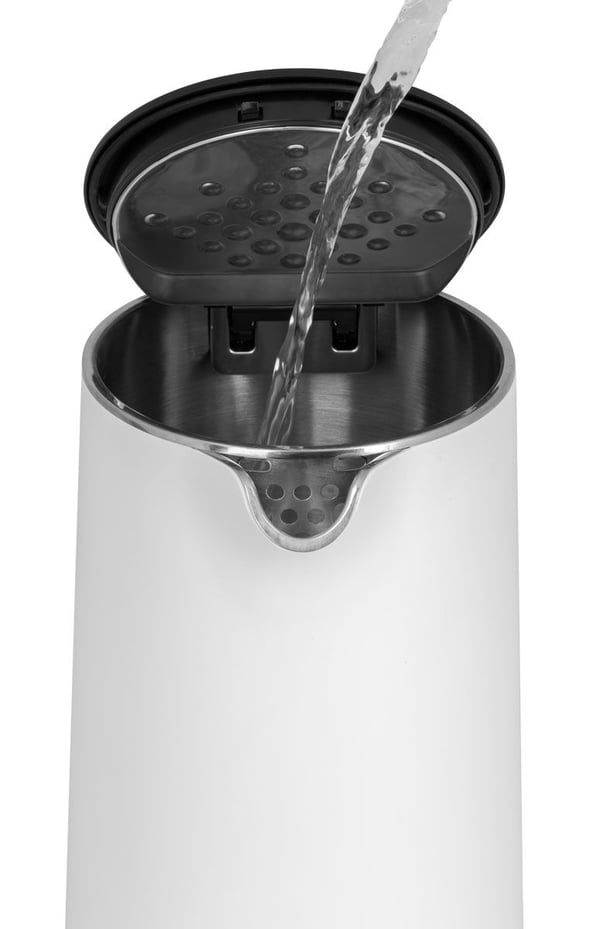 Concept RK3300, 1,5 l, 2200 W, Hvit, Plast, Rustfritt stål, Justerbar termostat, Trådløs