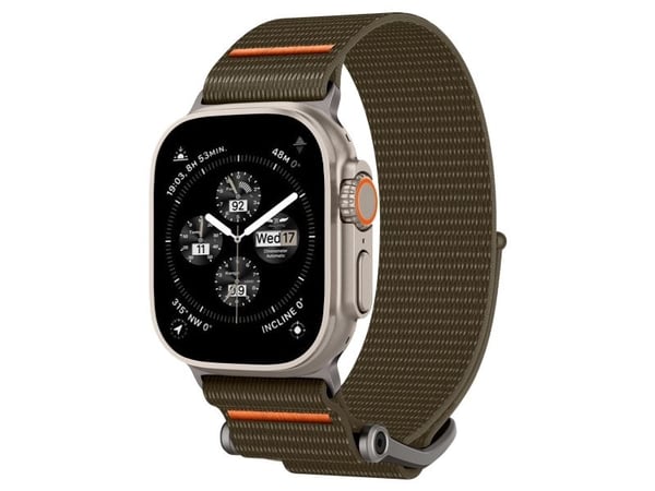 Spigen AMP05982, Band, Smartklokke, Khaki, Apple, Apple Watch Ultra 1 / 2 (49mm) Apple Watch Series 9 / 8 / 7 (45mm) Apple Watch Series SE 2 / SE /...