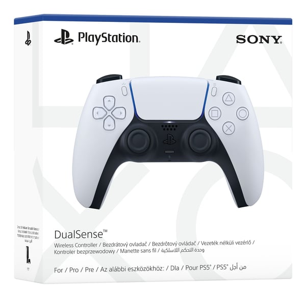 Sony Interactive Entertainment Langaton DualSense-ohjain White V2, Pad-ohjain, PlayStation 5, Takanuppi, Tyhjennä muisti -painike, Valikkopainike, ...