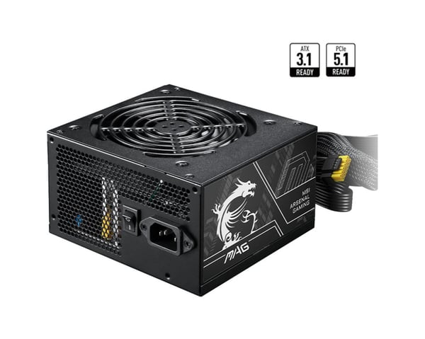 MSI MAG A650BN PCIE5 II - Strømforsyning (intern) - ATX12V 3.1/ EPS12V - 80 PLUS Bronze - AC 100-240 V - 650 watt - aktiv PFC
