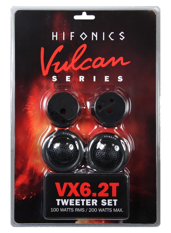 Hifonics VX6.2T, 200 W, 100 W, 4 ohmia (O), 3000 - 22000 Hz, neodyymi, kupu