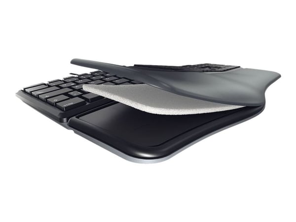 CHERRY KC 4500 ERGO, Täysikokoinen (100 %), USB, AZERTY, Musta