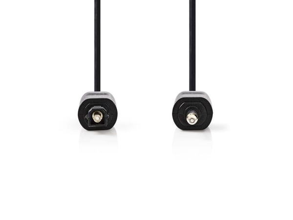 Nedis CAGP25100BK20, TOSLINK, 3,5 mm, Fiberoptik, 2 m, Svart