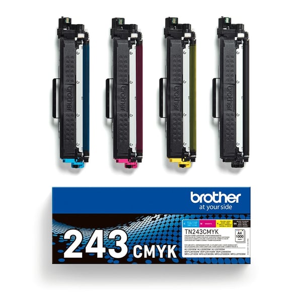 Brother TN-243CMYK, 1000 sivua, 1000 sivua, Musta, Syaani, Magenta, Keltainen, 1 kpl