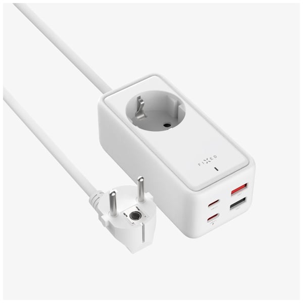 Fast lader FAST GaN III ladelist - 2xUSB-C/2xUSB, 1,5m, PD 65W, hvit - Sikkerhet garantert. Enkle avdrag. Gratis frakt fra PLN 170.