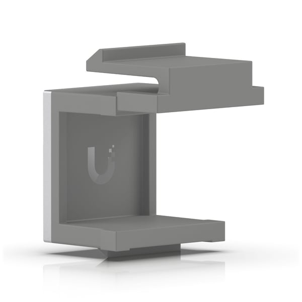 Ubiquiti UISP UACC-Keystone-Blank-Insert, Kaapeliliitin, ABS, Harmaa, 16,3 mm, 14,6 mm, 18 mm
