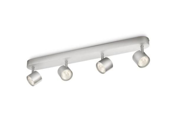 Philips myLiving STAR - Takspotlight - LED - 4 innganger - 18 W - 2700 K - aluminium