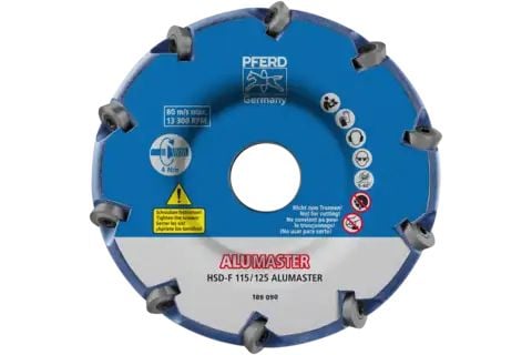 PFERD Milling tools with ALUMASTER HICOAT cutting inserts, HSD-F design for flat applications, 1 kpl