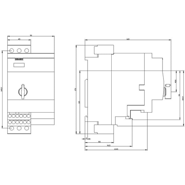 Siemens 3RA6250-1AB32, 170 mm, 183 mm, 228 mm, 109,5 mm, 2,55 kg, 1 styck