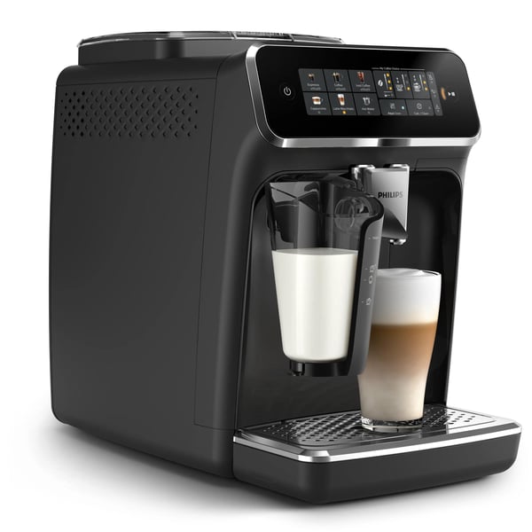 Philips 3300 series EP3341 - Automatisk kaffemaskin med melkeskummer - 15 bar - skinnende svart