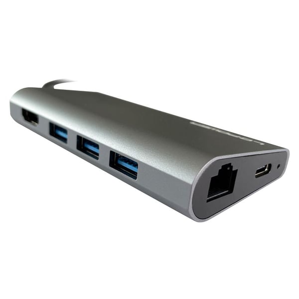 LC Power LC-HUB-C-MULTI-5 - Dokkingstasjon - USB-C - HDMI - 1GbE