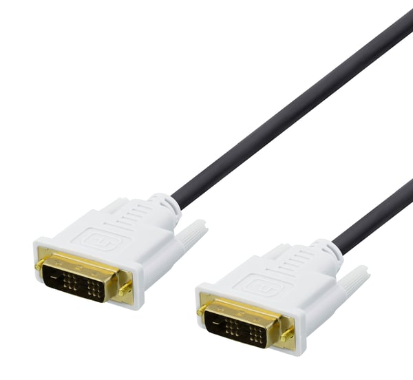 DELTACO - DVI-kabel - DVI-D (hann) til DVI-D (hann) - 3 m - digital, 3840 x 2400 ved 30Hz støtte - svart