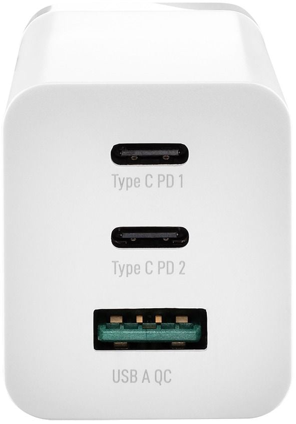 Varta - Strømadapter - 65 watt - 3.25 A - PD, QC 3.0 - 3 utgangskontakter (2 x USB-C, USB)