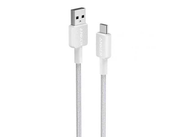 Anker 322 - USB-kabel - USB (hane) till USB-C (hane) - 5 V - 3 A - 90 cm - vit
