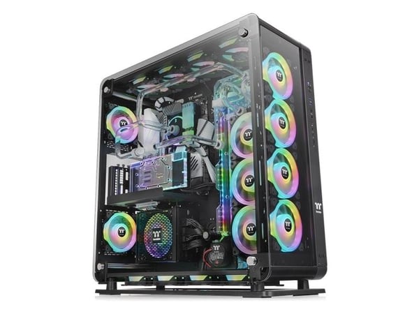 Thermaltake Core P8 Tempered Glass - Tower - ATX - sidepanel med vindu (herdet glass) - ingen strømforsyning (PS/2) - svart - USB/lyd