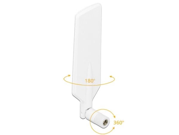 DeLOCK 12430, 4 dBi, 0.698 - 0.791 / 0.824 - 0.960 / 1.710 - 2.170 / 2.400 - 2.500 / 5.150 - 5.875 GHz, 50 O, Ympyräsäteilyantenni, SMA, 2,5:1 - 5,0:1