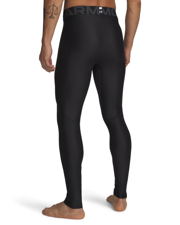 Under Armour HeatGear, Åtsittande leggings, Hankoppling, Svart, Vuxen, Monokromatiskt, S