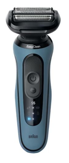 Braun Series 5 52-A1000s, Barberingsmaskin, Blå, Knapper, Batteri, Innebygd batteri, 50 min