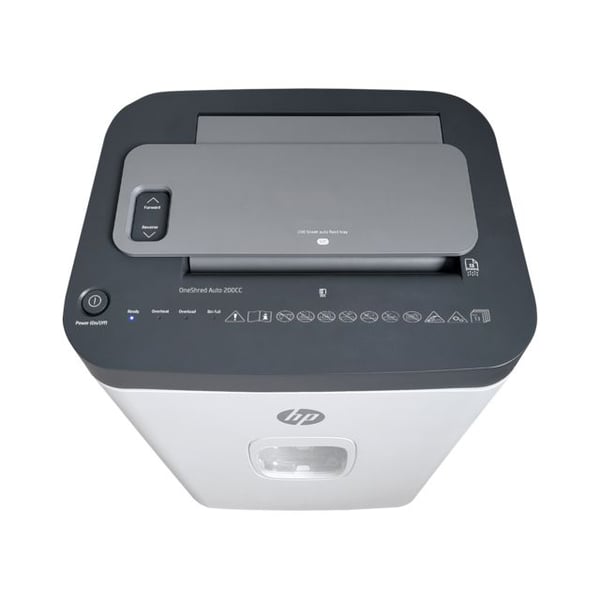 HP makuleringsmaskin HP ONESHRED Auto 200CC makuleringsmaskin, hvit og grå