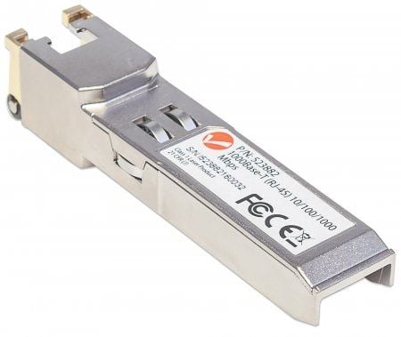 Intellinet 523882, 1250 Mbit/s, SFP, 100 m, Gigabit Ethernet, IEEE 802.3, IEEE 802.3ab, IEEE 802.3u, Full