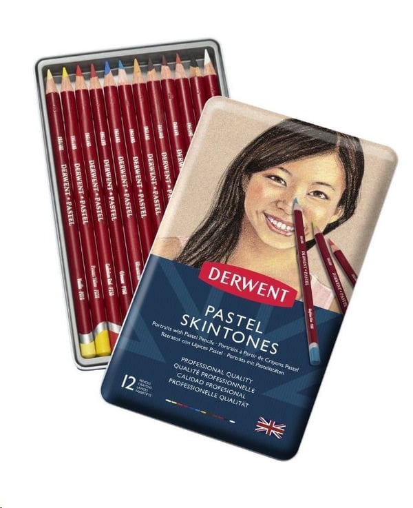 Derwent Pastel Pencils - Skintones 12 stk