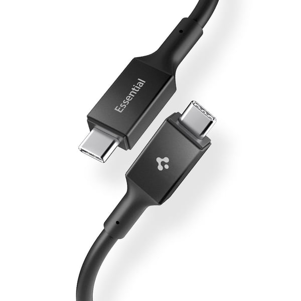 Spigen ACA09461, 1,2 m, USB C, USB C, USB4 Gen 3x2, 40 Gbit/s, Svart