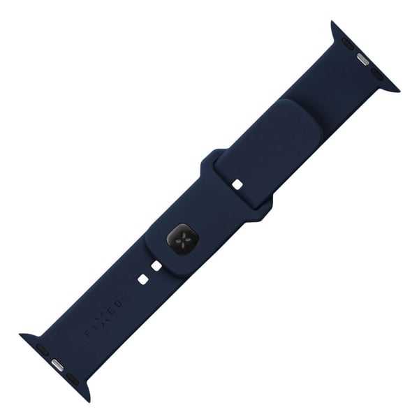 KIINTEÄ - Kellon ranneke älykellolle - silikoni, 42/44/45/46 mm - sininen - Apple Watch Hermès Series 9, Series 10, Series 8, Series 9, Ultra, Ultra 2