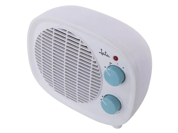 JATA TV52, Sähkökäyttöinen lämpötuuletin, Sisätila, Lattia, Taulukko, Valkoinen, 2000 W, 1000 W