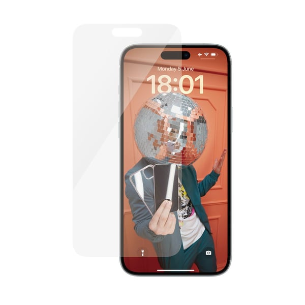 PanzerGlass™ | Classic-Fit - Skjermbeskyttelse for mobiltelefon - Krystallklar | Apple iPhone 15 Plus