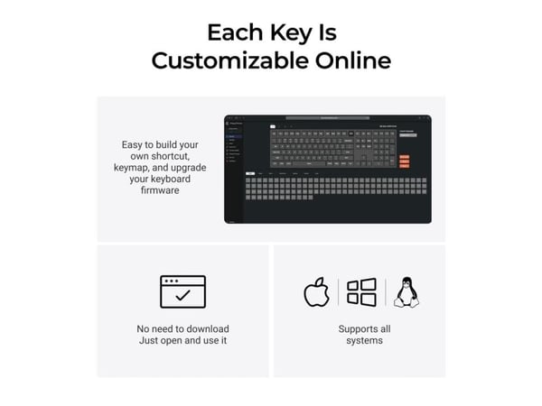 Keychron Q6 Max gamingtastatur mekanisk Gateron Jupiter QWERTY, svart