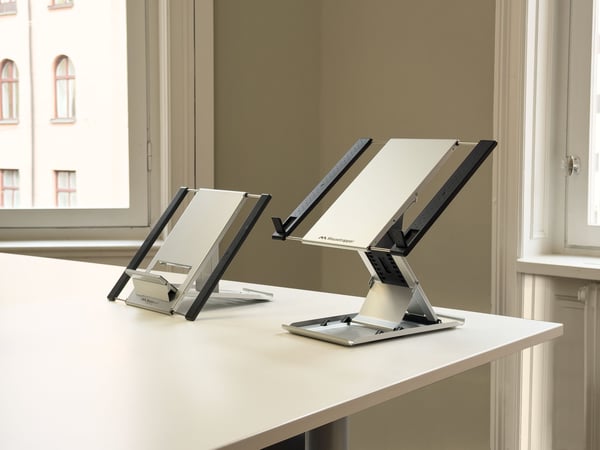 Mousetrapper Laptop Stand Pro, Kannettavan tietokoneen teline, Hopea, Alumiini, 15 - 320 mm, 195 - 282 mm, 225 mm