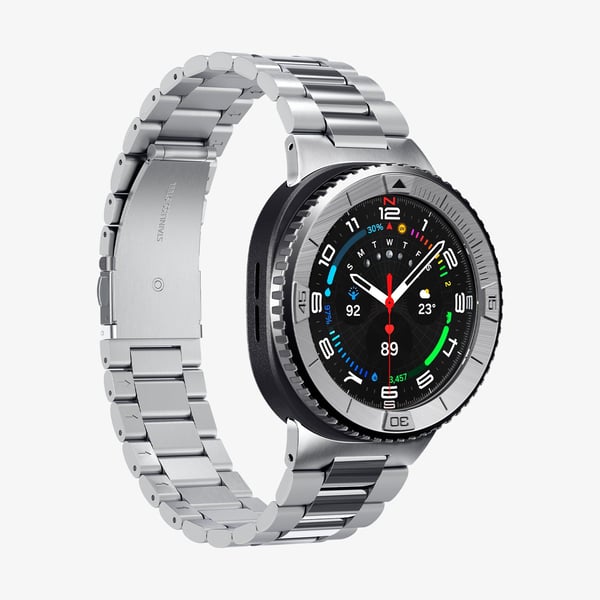 Spigen Bezel Tune, Box, SmartWatch, Silver, Samsung, Watch 8 Classic (46mm), Rostfritt stål