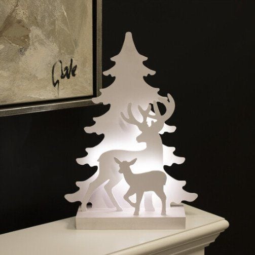 Julesilhuet 3D LED med rensdyr motiv NORDIC WINTER (780-550)