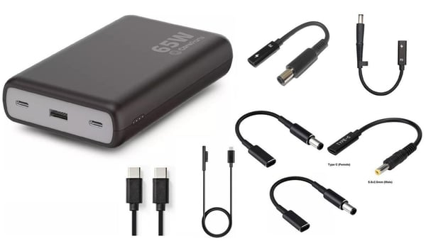 CoreParts - Powerbank - 20000 mAh - 5 A - PD, QC 3.0 - 3 lähtöliitäntää (USB, 2 x USB-C) - musta