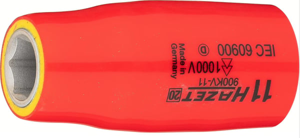 HAZET 900KV-11, Iskuhylsy, Punainen, Keltainen, 1 pää(t), 1/2", Brittiläinen, 11 mm