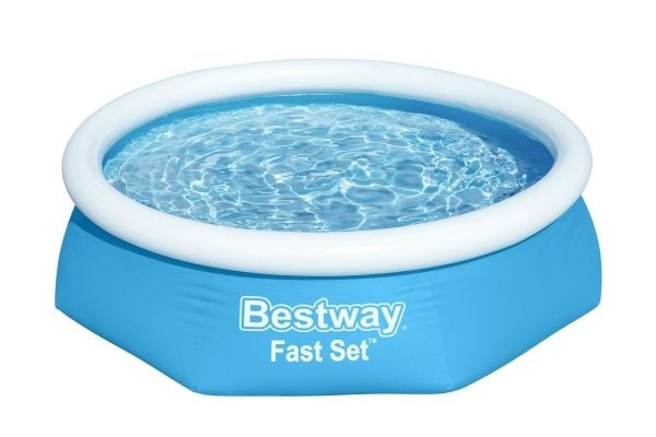Bestway Fast Set 57448 oppblåsbart basseng 2,44 m x 61 cm, rundt