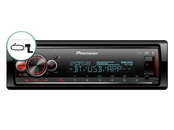 Pioneer MVH-S520DABAN - Bil - digitaalinen modtager - korvakäytävään asennettava - Single-DIN - 50 watt x 4