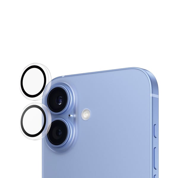 PanzerGlass Hoops - Linsebeskytter for mobiltelefon - gjennomsiktig - for Apple iPhone 16, 16 Plus