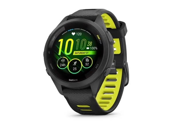 Garmin Forerunner 265S sportsklokke 1.1" AMOLED GPS, svart-gul