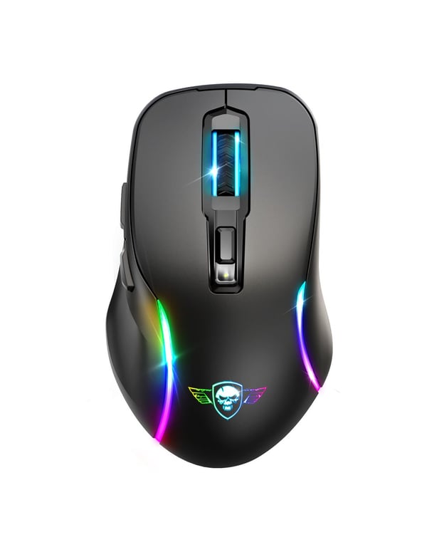 Spirit of Gamer S-EM50BK, Oikeakätinen, Optinen, RF Wireless + Bluetooth + USB Type-C, 8000 DPI, musta