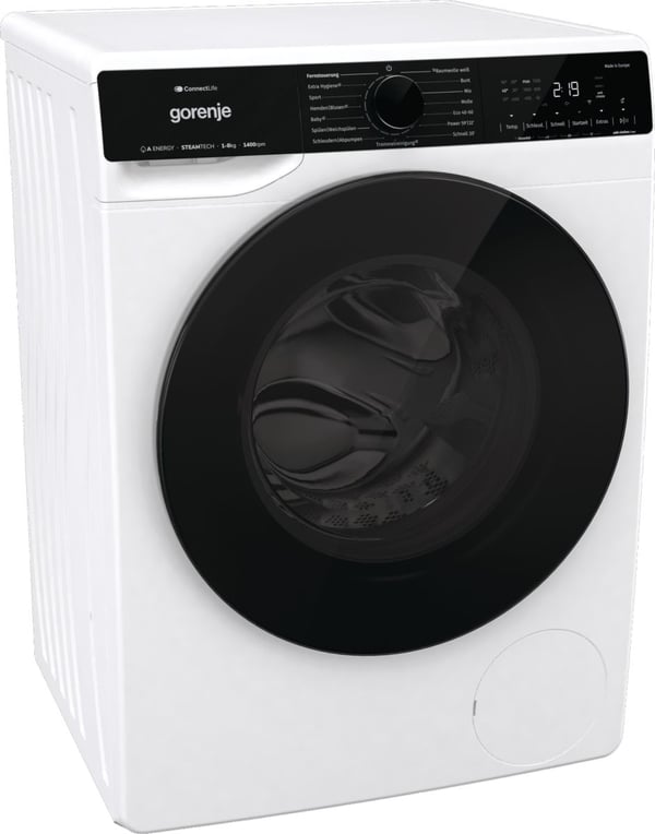 Gorenje WPNA84A2TS, Edestä täytettävä, 8 kg, B, 72 dB, 1400 RPM, A