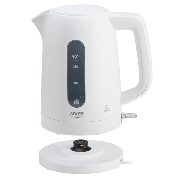 Adler AD 1379w, 1,7 l, 2200 W, Hvit, Plast, Vannivåindikator, Trådløs