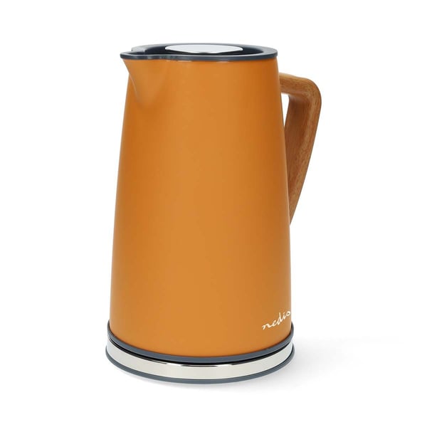 Nedis KAWK510EOR, 1,7 l, 2200 W, Orange, Stål, Vattennivå indikator, Sladdlös