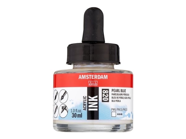 Amsterdam Acrylic Ink flaske Pearl Blue 820
