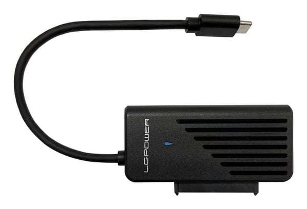 LC-Power LC-ADA-USB-SATA-NVME, USB Type-C, SATA, Hankoppling, Svart, 10 Gbit/s, 2 A