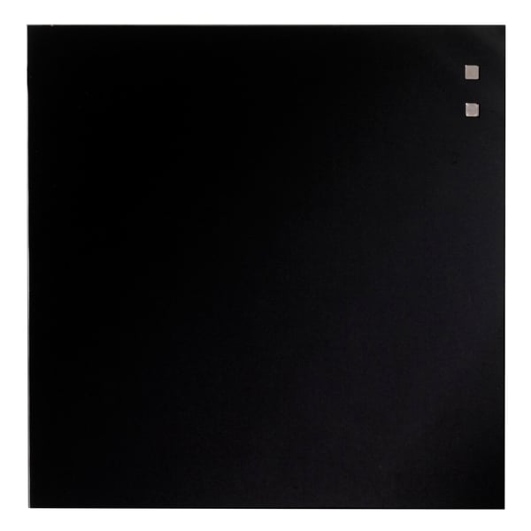 Magnetisk glastavle 35 x 35 cm sort Sort 38x3x38mm (1stk)