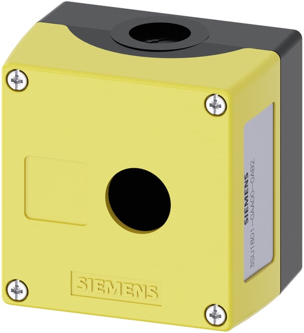 Siemens 3SU1801-0AA00-0AB2 Tomt hus 1 installationspunkt (L x B x K) 85 x 85 x 64 mm Gul 1 stk