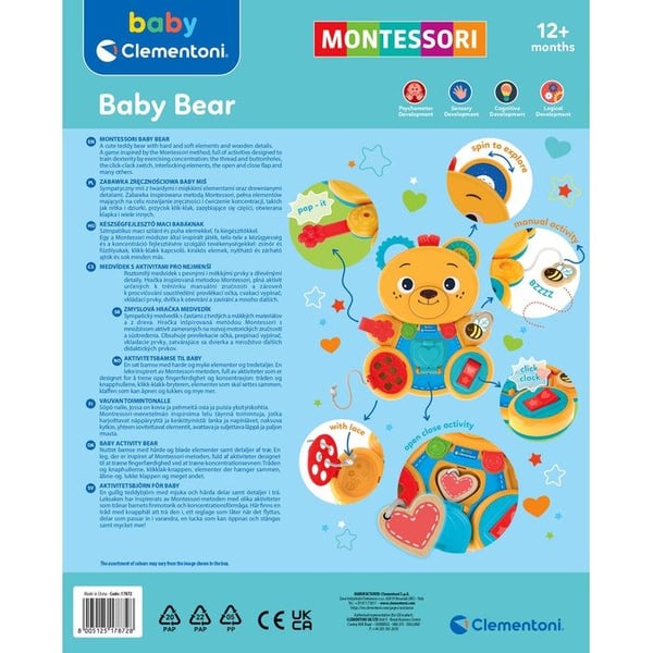 Clementoni Busy Bear - nalle (Montessori)